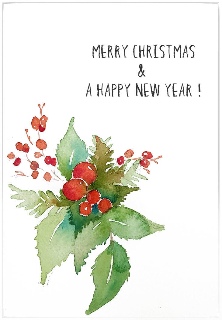 Easy Watercolor Christmas Cards – Step by Step Tutorial